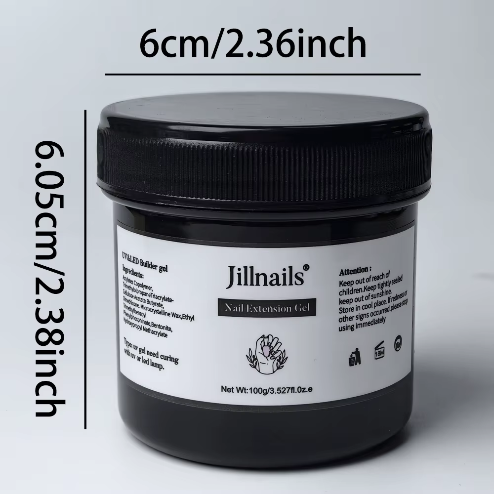 Jillnails Macaron Gel Builder vernis à ongles 100g/50g LED Gel UV pour Extension d'ongles