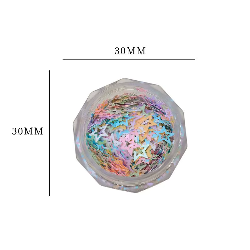 Paillettes de nail art Macaron Pastel creuses