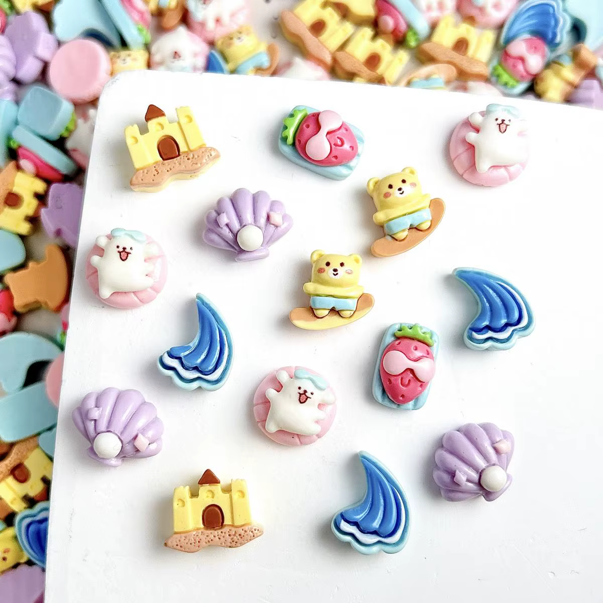 Breloques d'art d'ongle de dessin animé mignon