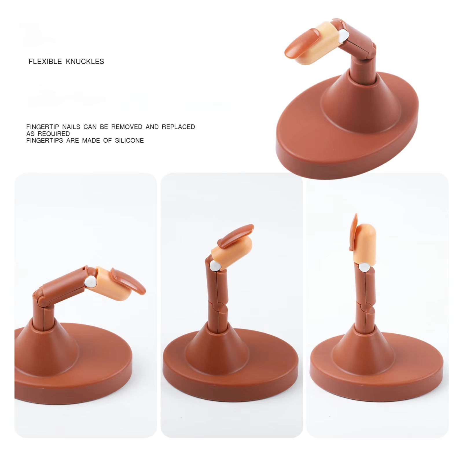 20 ensembles de doigts mobiles articulés à la main mécaniques pour pratique de manucure