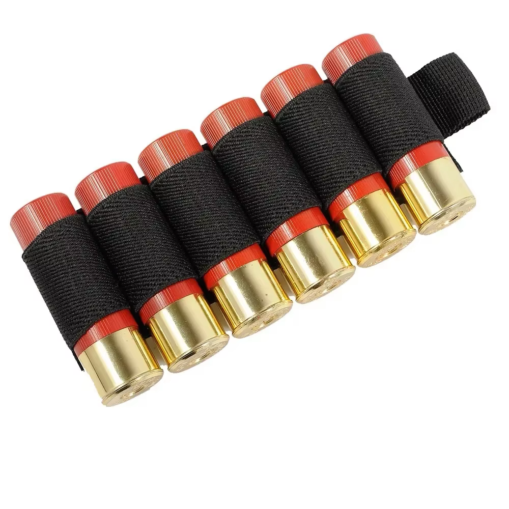 Accessoires de chasse : support de coque de stock pour fusil de chasse à 6 boucles, sac de cartouche de calibre 12, stock de fusil, porte-balle, Velcro