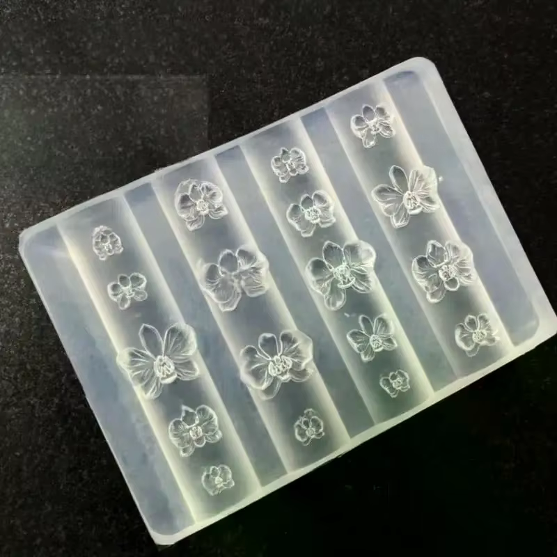 3D Phalaenopsis Flower Manicure Carving Mold
