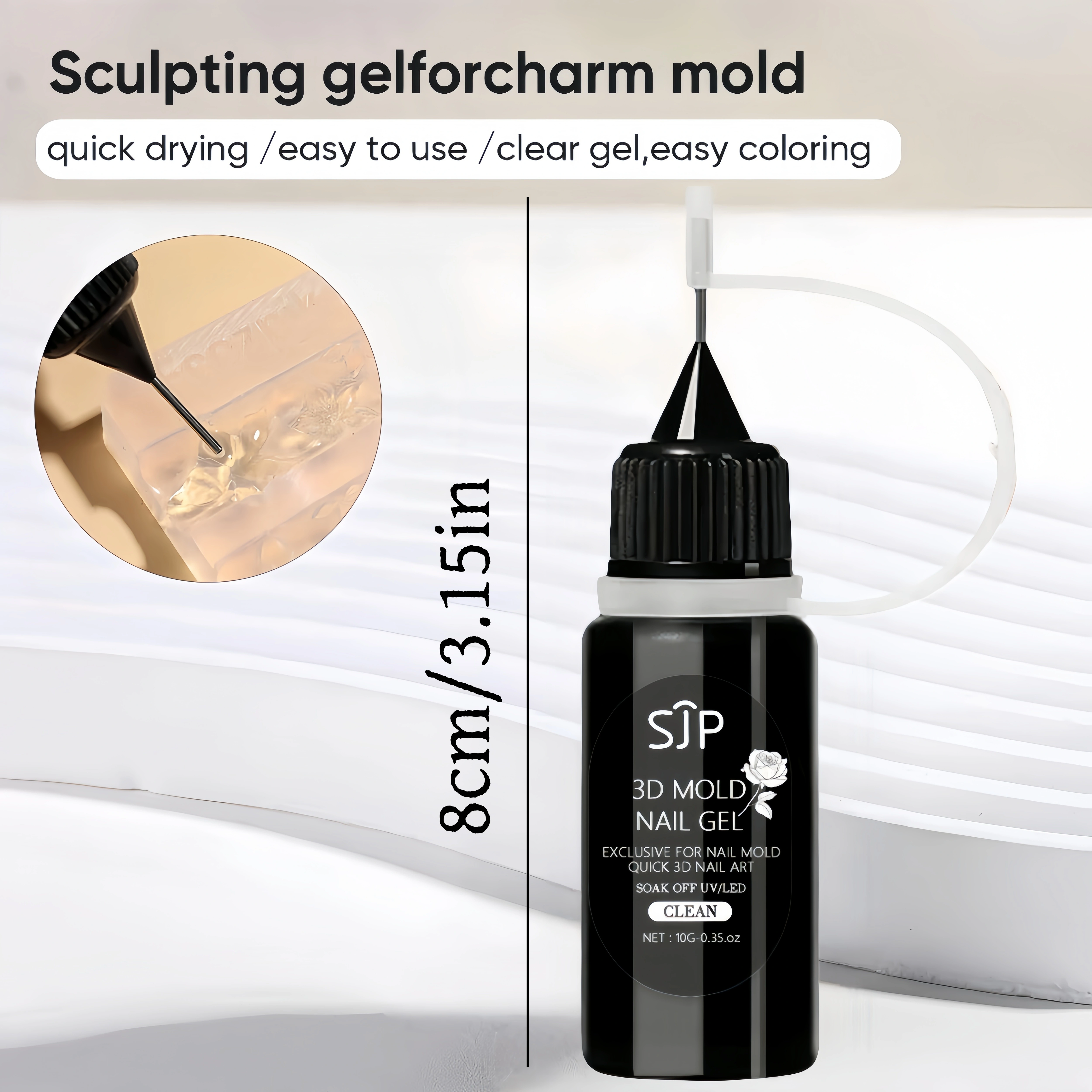 Gel d'art d'ongle 3D 10g