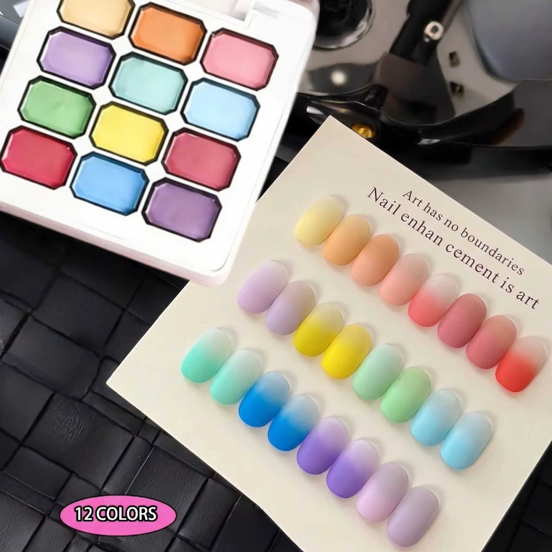 Vernis à ongles en gel solide Macaron 12 couleurs
