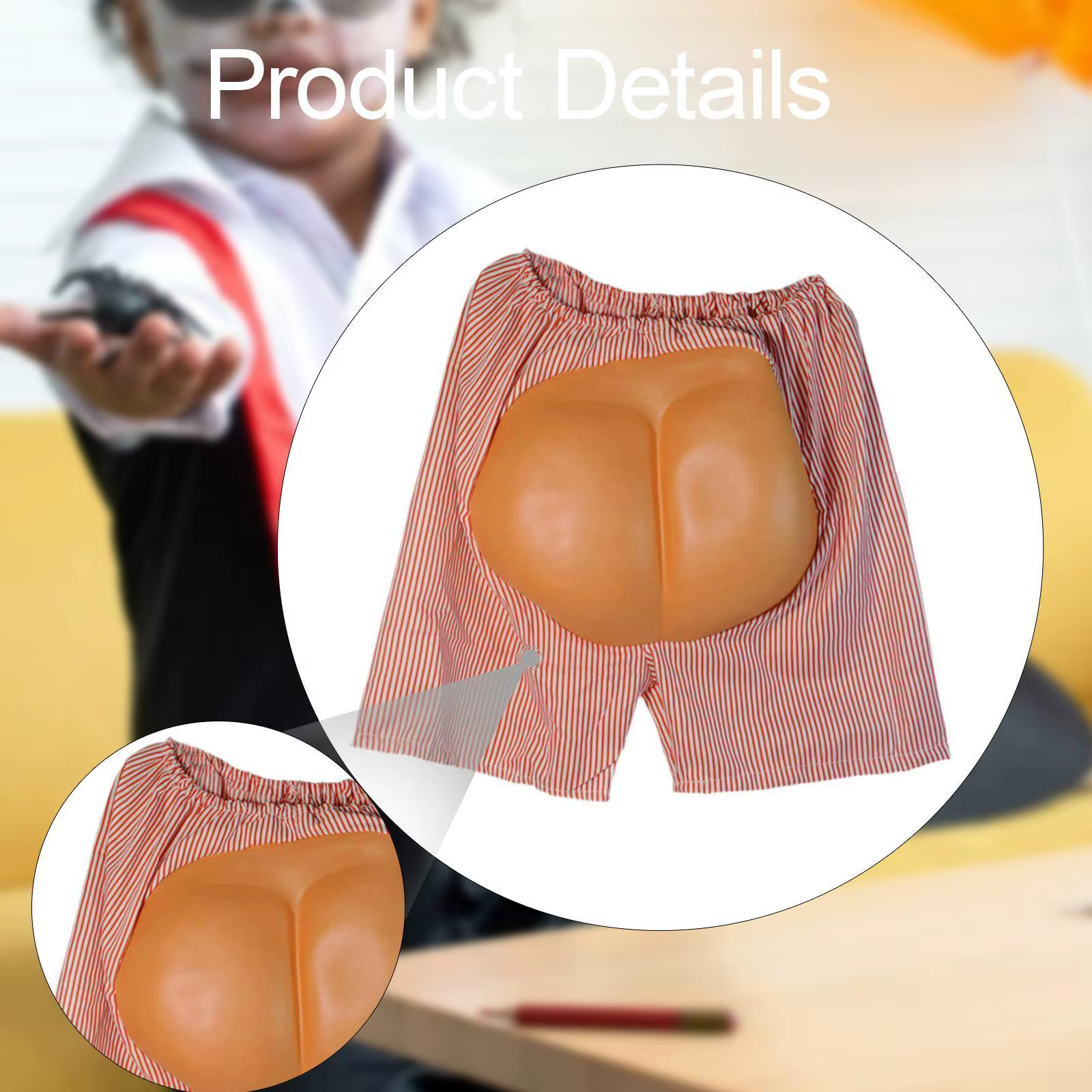 Pantalons humoristiques pour hommes, faux short amusant pour célébrations et fêtes