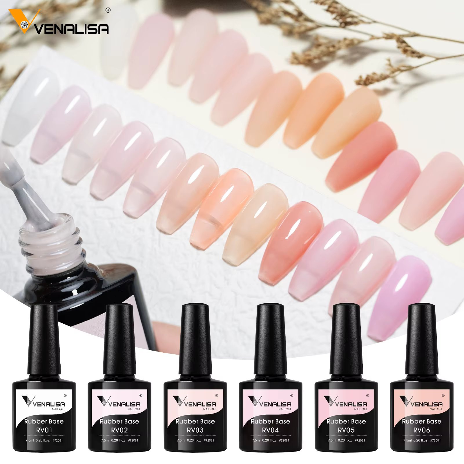 VENALISA couche de Base en caoutchouc couleur vernis à ongles Gel gelée Semi Transparent français