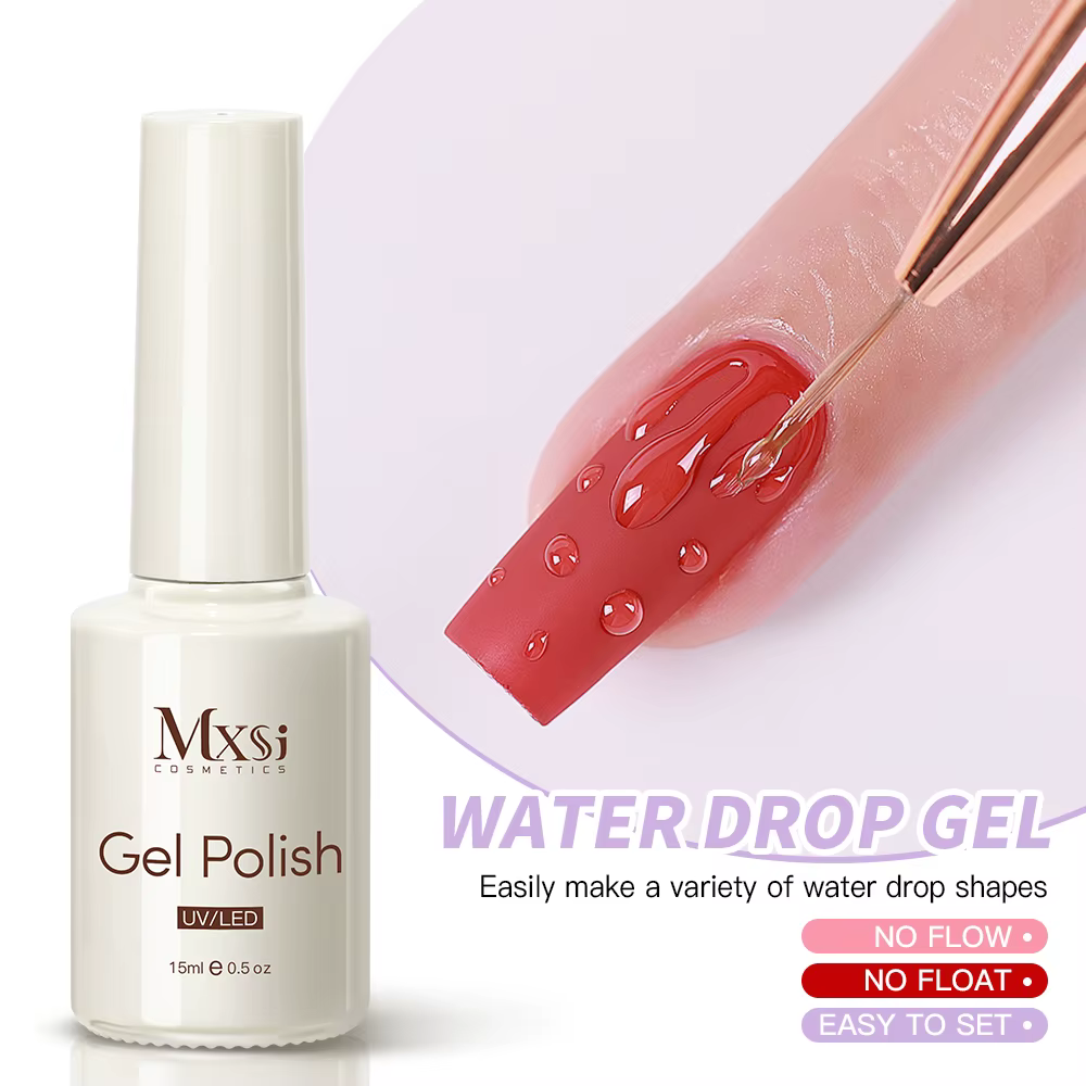 MXSI 15ml goutte d'eau Gel modélisation Gel vernis à ongles Nail Art travail Transparent Texture claire Gel