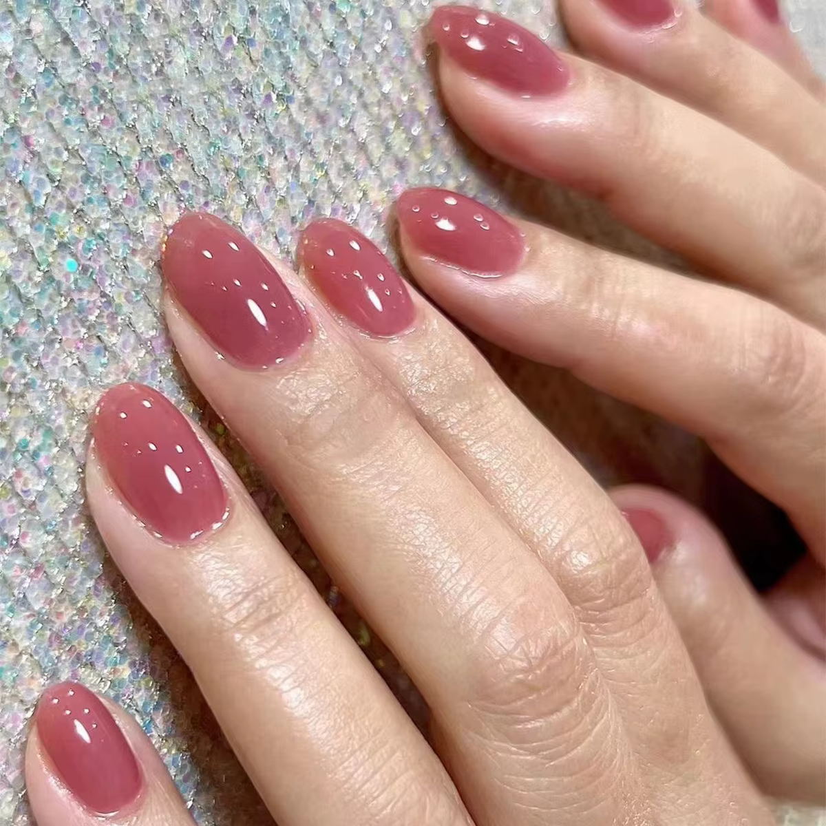 24 pièces/ensemble pâte coréenne faux ongles Art classique couleur unie acrylique portant