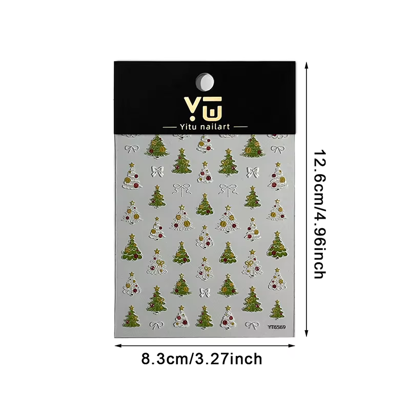 Autocollants pour ongles arbre de noël