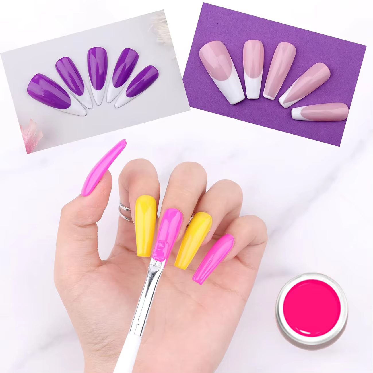 Kit d'art d'ongle de revêtement de gel de 36 couleurs