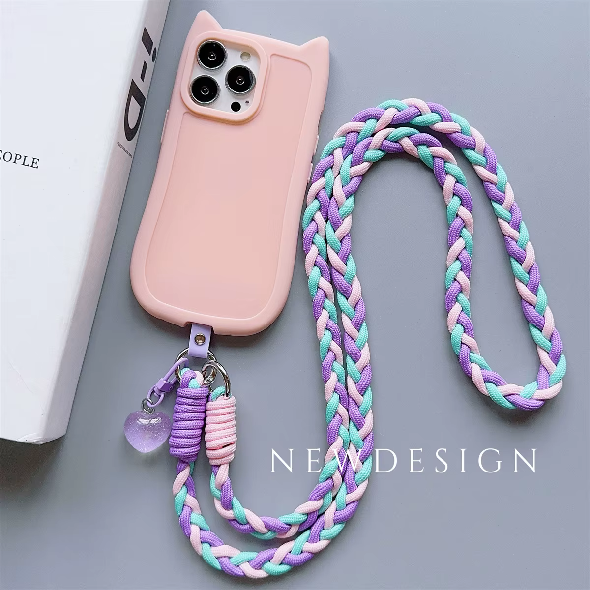 Dessin animé créatif téléphone portable lanière universelle bandoulière longue corde lanière corde dessin animé pendentif décoratif accessoires