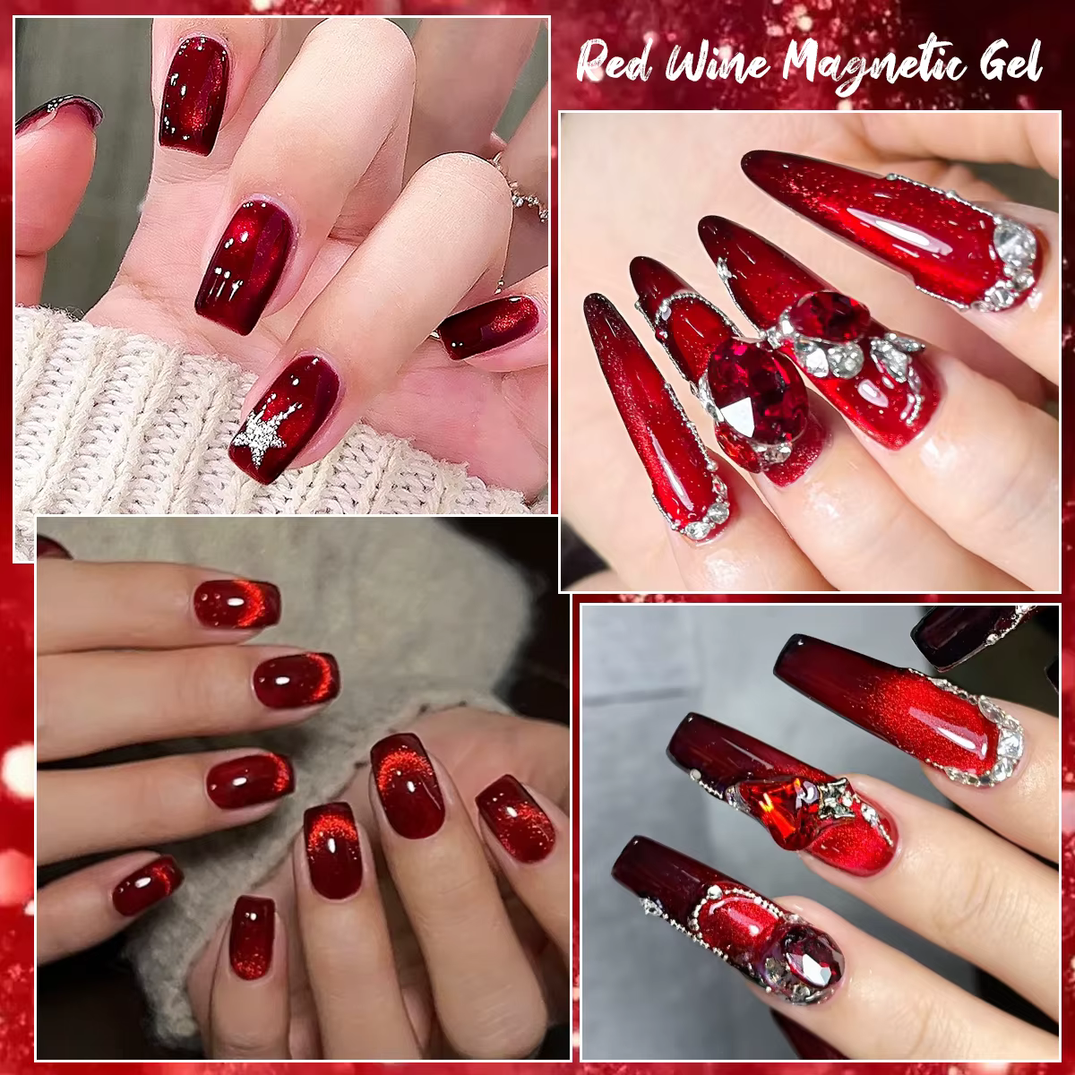 Vernis Gel Nai magnétique vin rouge 10ml