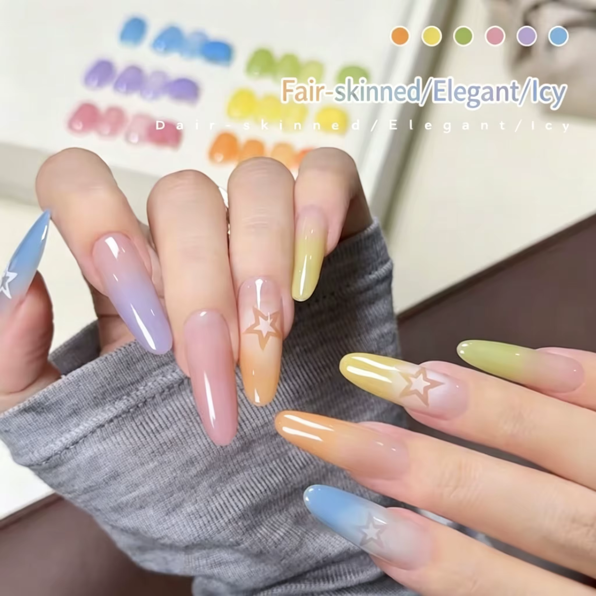 MIANEL Été 2026 Gel à ongles Dopamine Jelly Couleurs Macaron Bonbon Translucide Éclaircissant Vernis Gel UV Professionnel pour Manucure