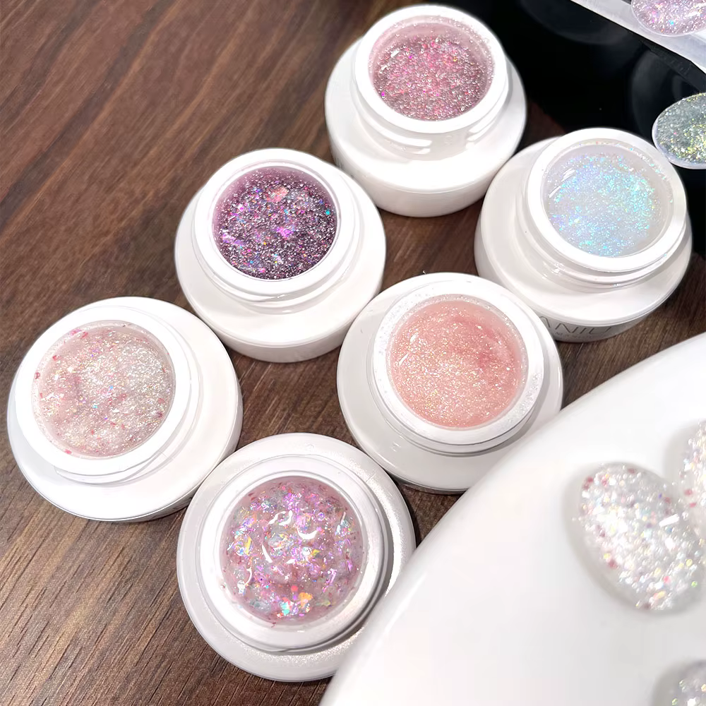 Kaniu paillettes vernis à ongles 5ml mousseux réfléchissant Gel