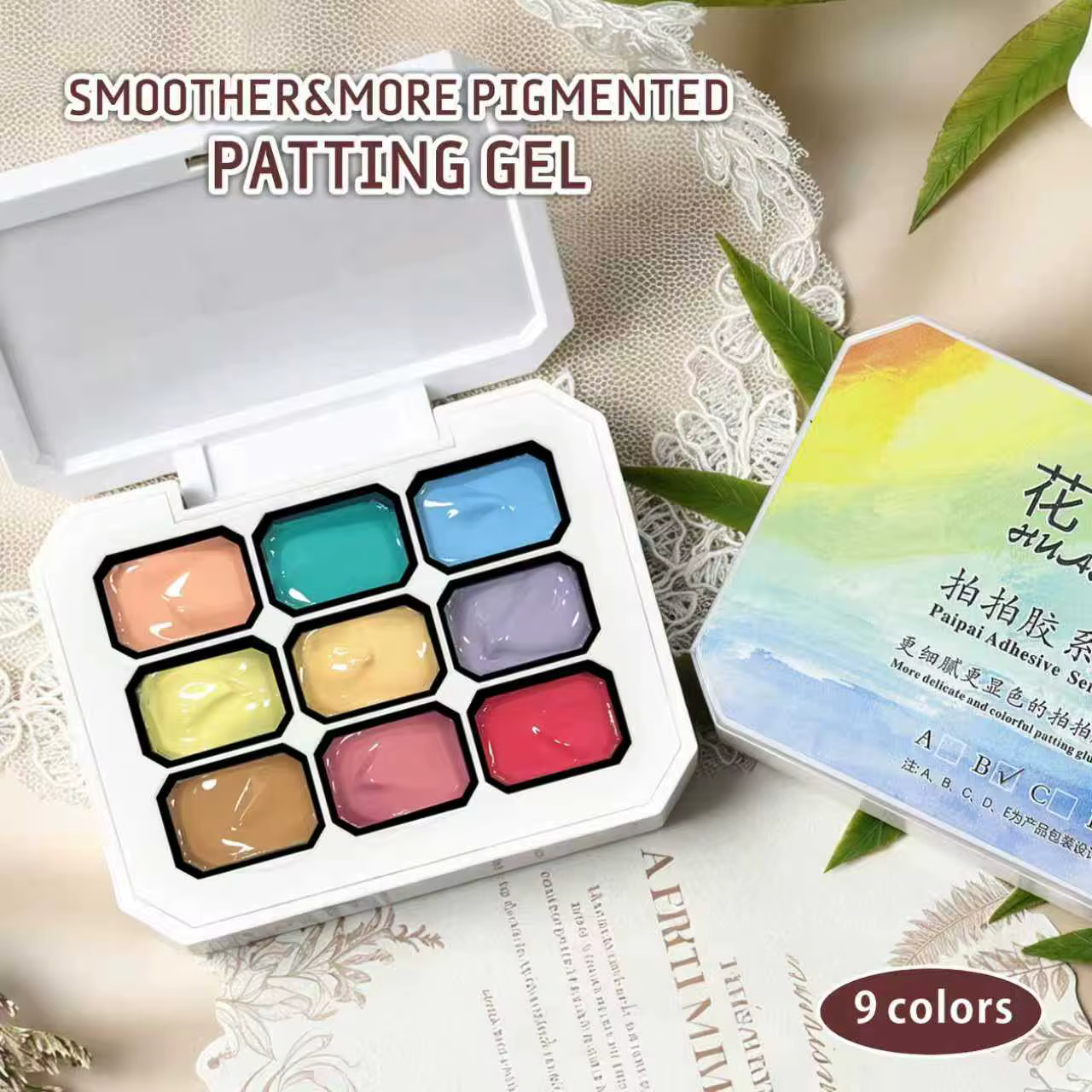 Nouveau vernis gel multifonctionnel 4-en-1 'Pat-on' pour manucures en gel ; Convient aux effets ombrés