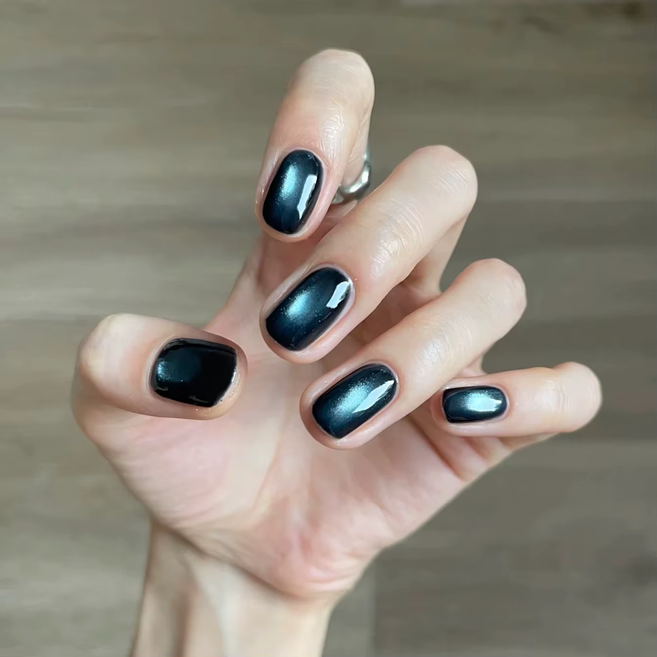 MIANEL Gel à ongles effet œil de chat bleu nuit foncé