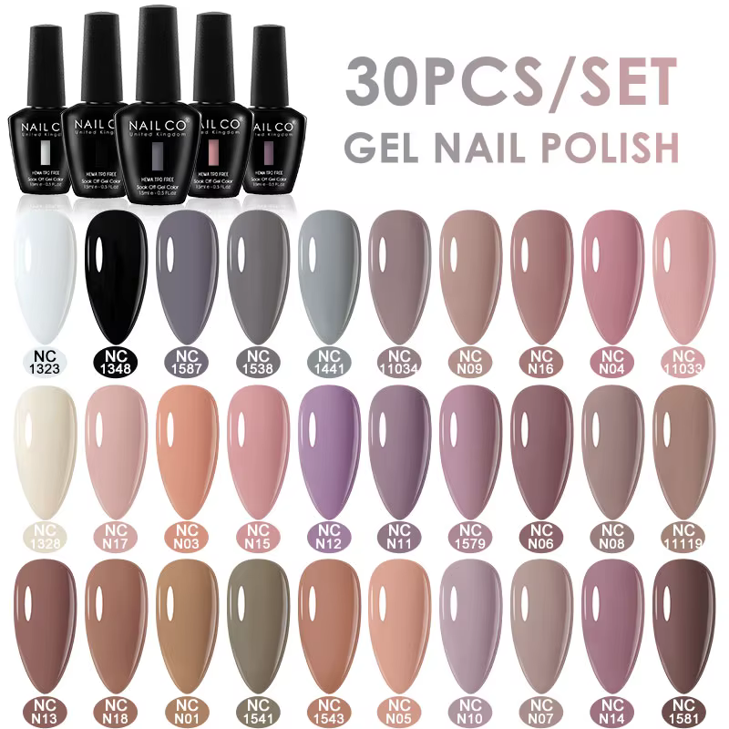 NAILCO – Kit de vernis à ongles en gel hybride semi-permanent