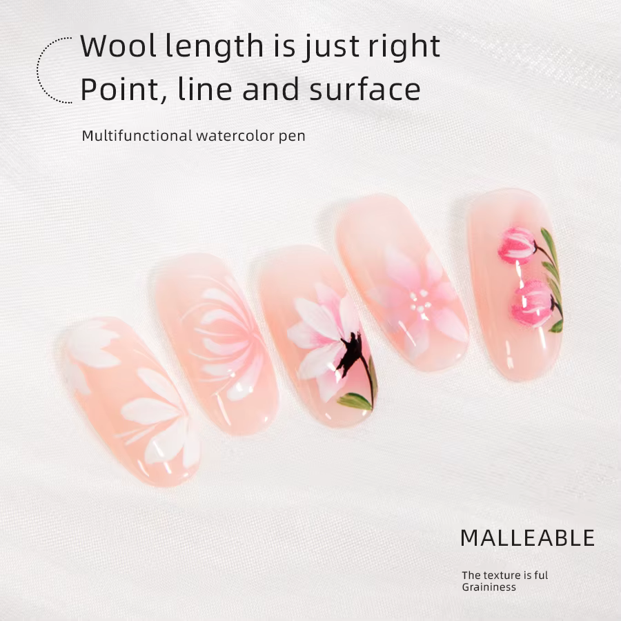 RS Nail Art peinture pinceau lignes acryliques stylo rayures grille fleur papillon dessin aquarelle pinceaux bricolage Design manucure outils