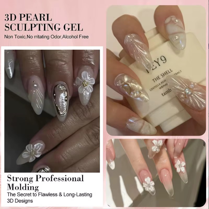 Vernis à ongles Gel transparent antiadhésif pour extensions de mains