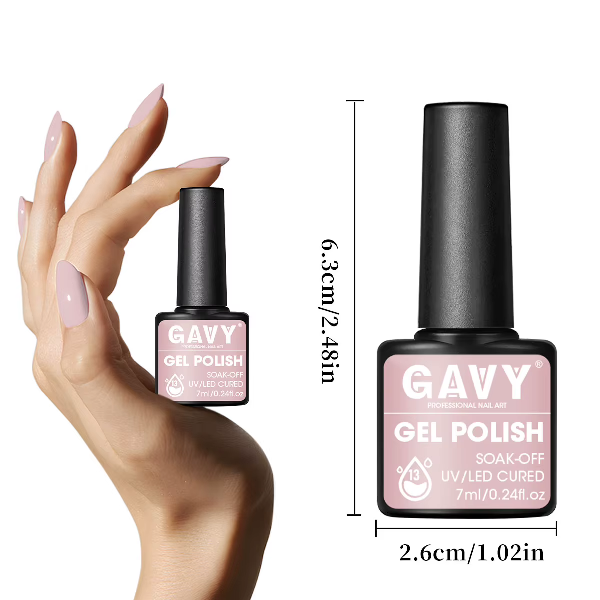 Ensemble de vernis à ongles en gel rose nude