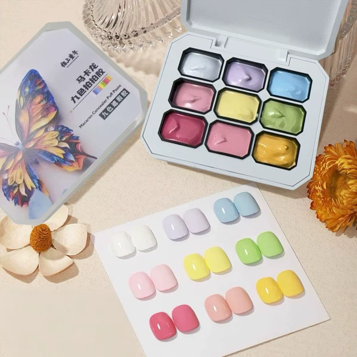 1pc 9 couleurs nouveau populaire tapotement gel dégradé rêve texture tremper UV & LED gel vernis à ongles art création salon de noël bricolage ins