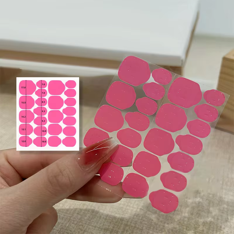 24/30 autocollants réutilisables double face pour ongles