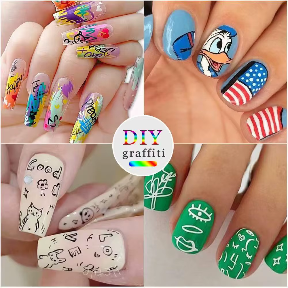 Ensemble de 12 marqueurs acryliques pour nail art