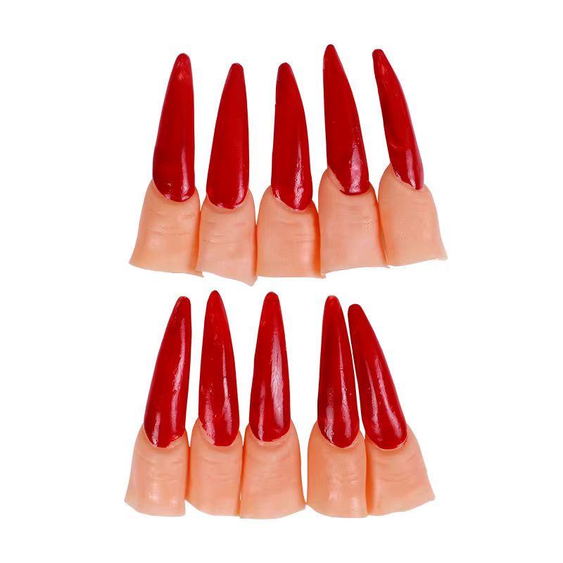 Faux ongles de sorcière, griffes d'ongles d'Halloween, ongles de mascarade, griffes de sorcière effrayantes pour cosplay DIY