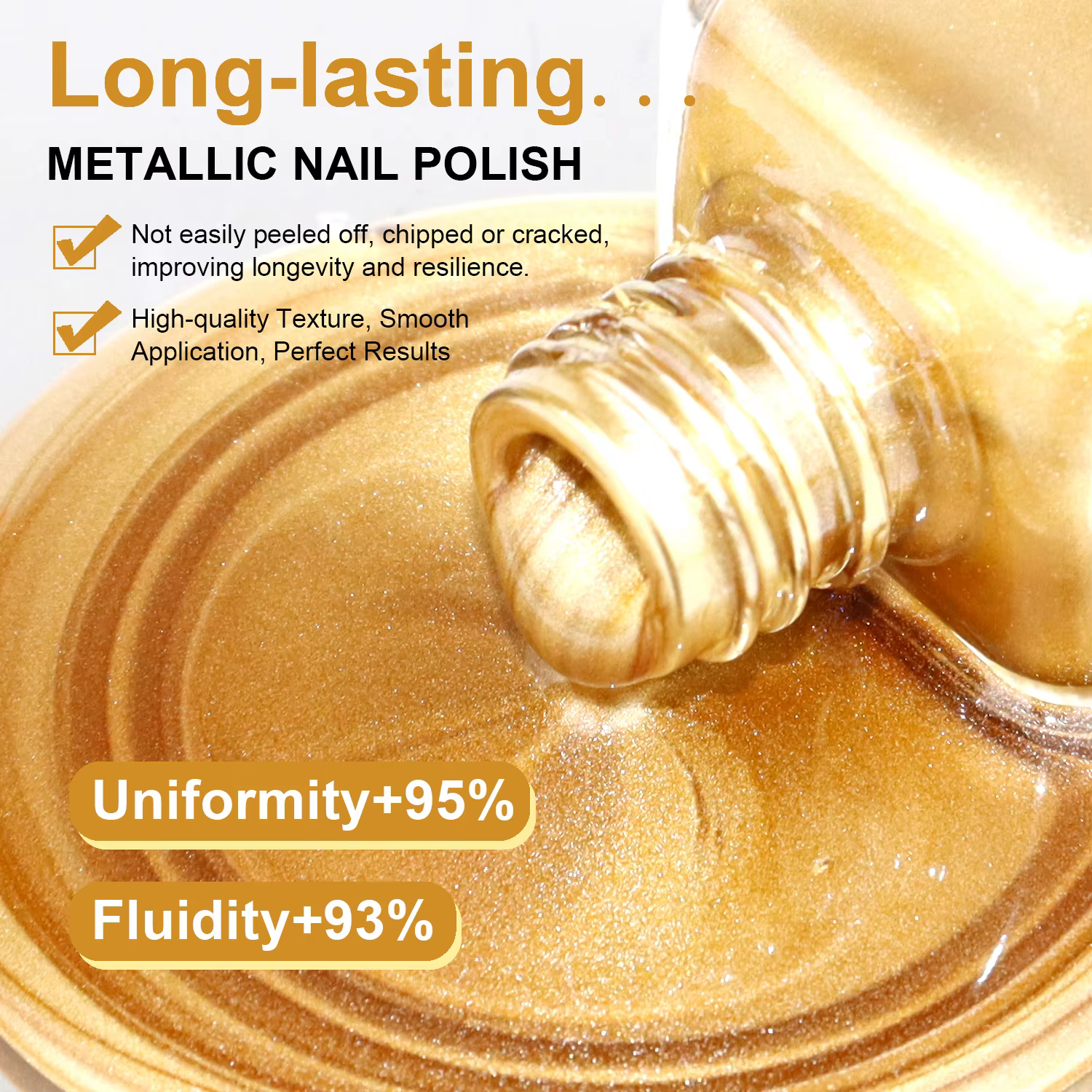 Vernis à ongles métallique doré