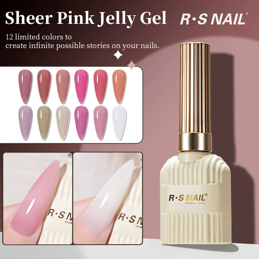 RS NAIL Gel Transparent vernis à ongles 10g été nu rose Gel