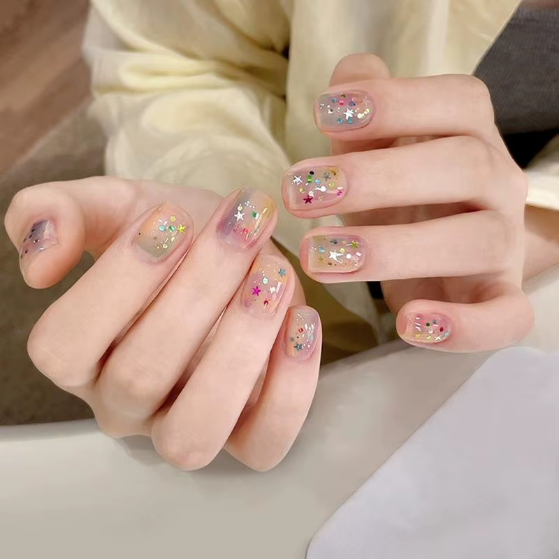 【12Grids Star Sequin Five-pointed