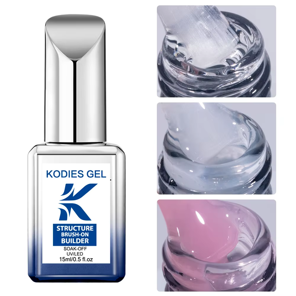 KODIES GEL brosse sur constructeur vernis à ongles Gel 15ml blanc laiteux clair rose UV couche de Base manucure française renforcer Gel pour Extension