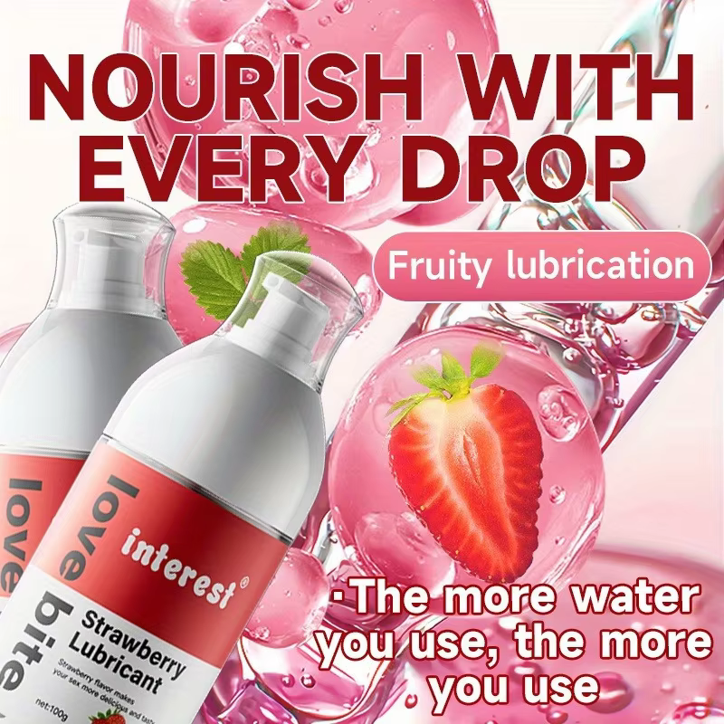 Gel lubrifiant soluble dans l'eau avec arôme fruité, huile de Massage Anal et vaginal, facile à nettoyer, produits sexuels romantiques hypoallergéniques pour adultes