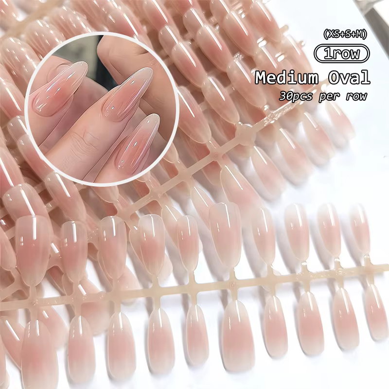 30 pièces pointe d'ongle faux ongles mode portable