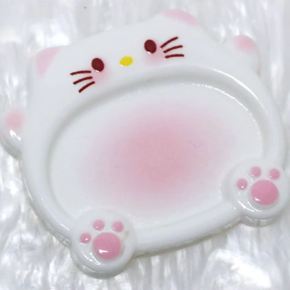 Palette de mélange de couleurs pour nail art, 2 pièces, motif ours de dessin animé mignon, outils de manucure pour peinture et dessin au gel