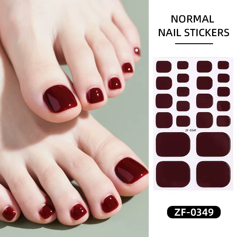 Autocollants pour ongles de pieds rose
