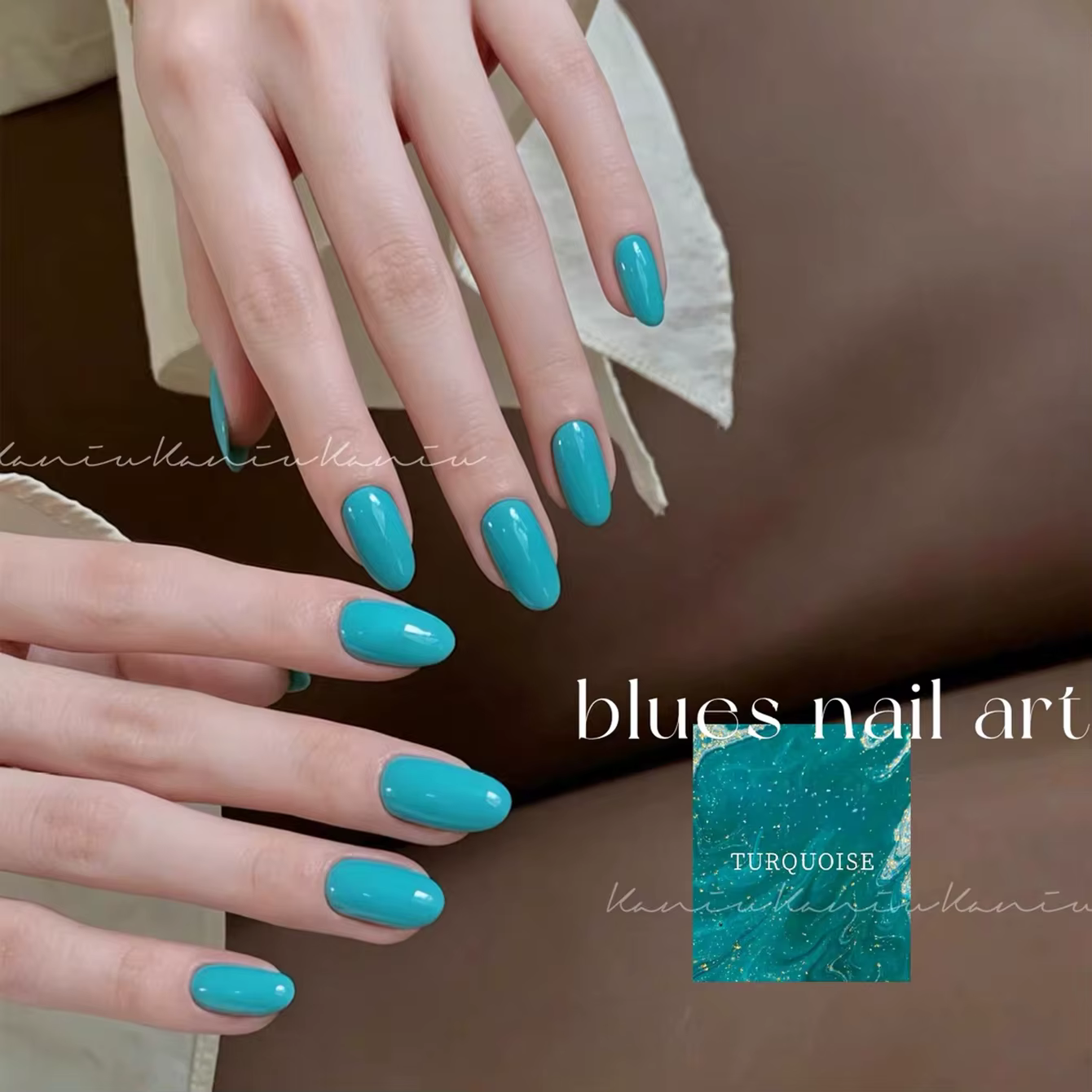 Vernis à ongles gel UV LED bleu turquoise éclaircissant et vert dopamine