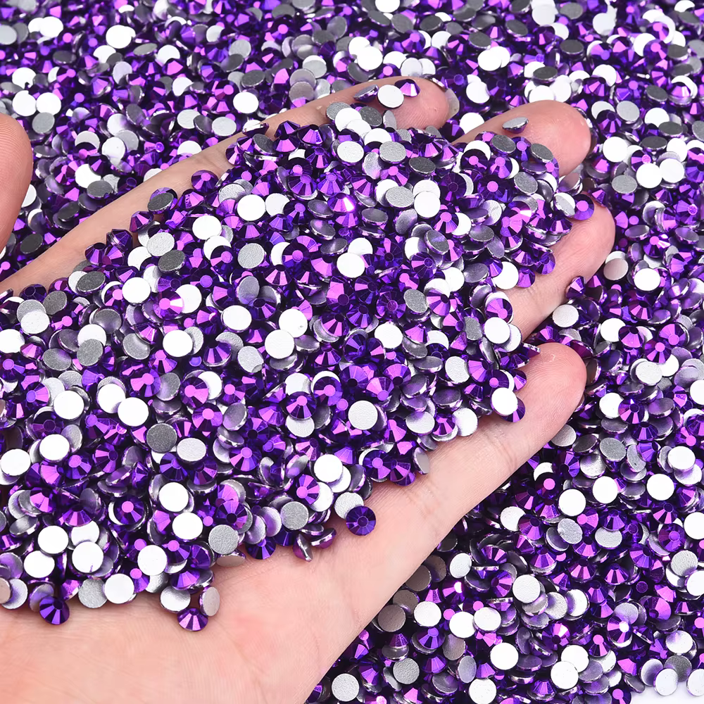 Oleeya – Strass en cristal de verre de haute qualité, nouvelles couleurs de Mine, paillettes, pierres à dos plat pour Nail Art, décoration artisanale DIY