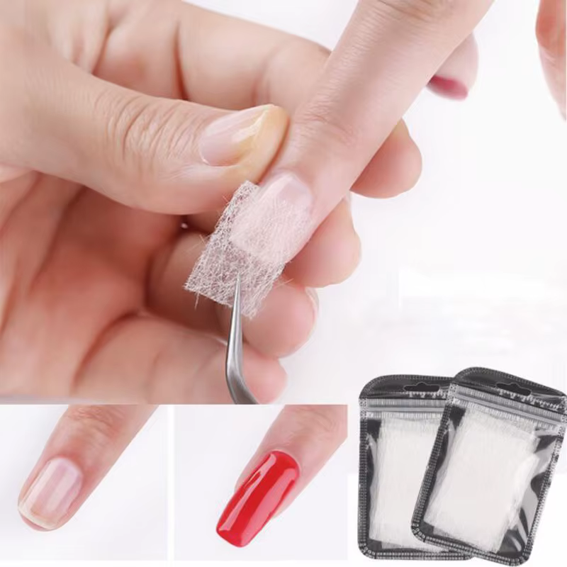 Extension d'ongles en fibre de verre de soie