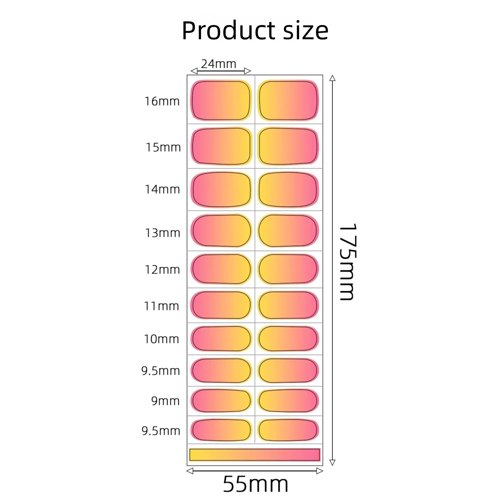 Autocollants pour ongles en gel semi-durci