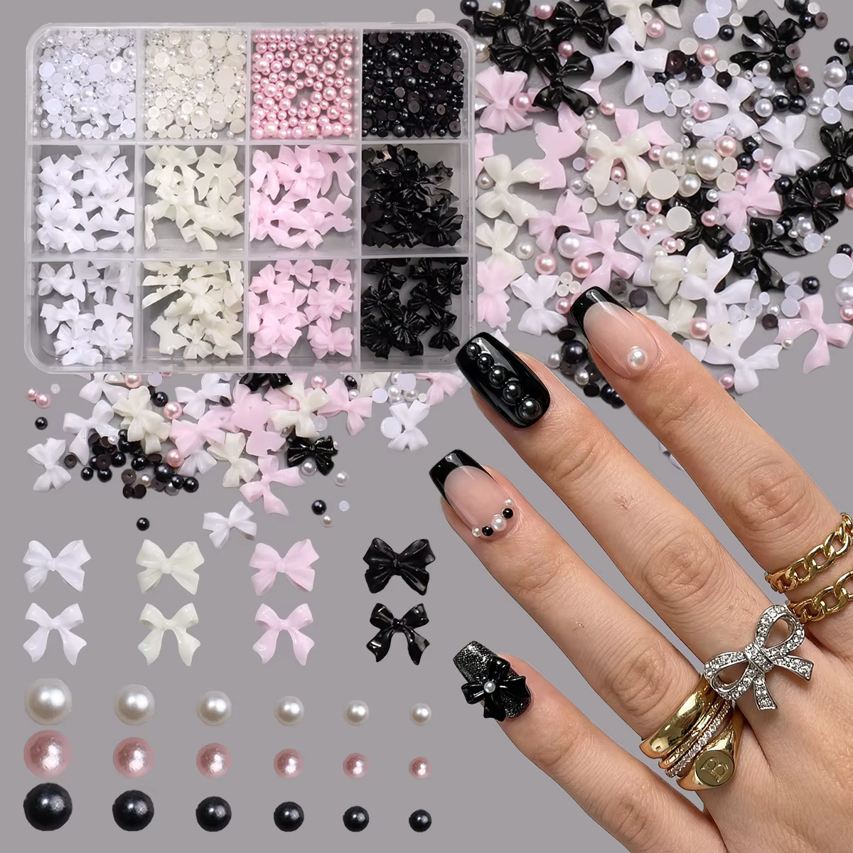 Breloques nœuds pour nail art