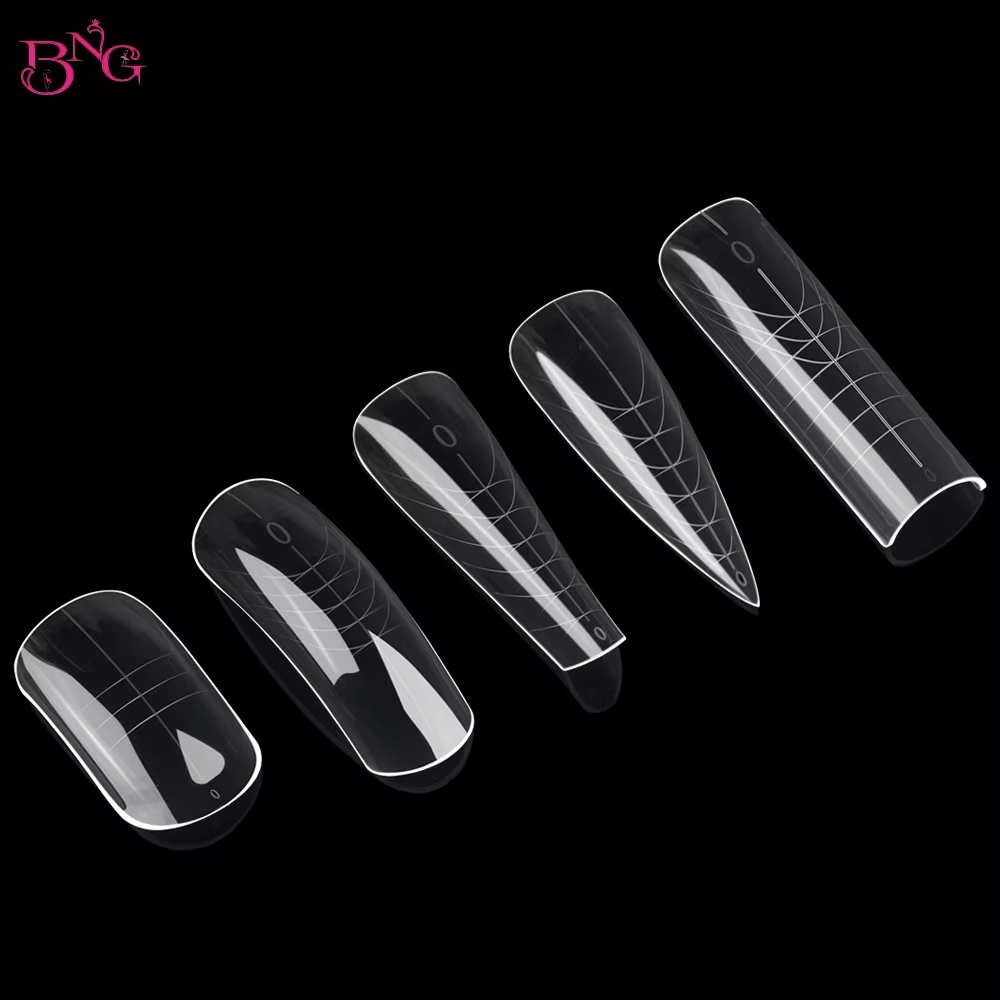 BNG Large taille double formes ongles carré cercueil amande Extension d'ongle moule faux
